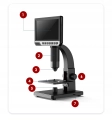 Mikroskop cyfrowy LCD 2000x + 10 LED 1080 p 12 MPx