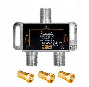 Rozdzielacz splitter rozgałęźnik antenowy na 2 TV