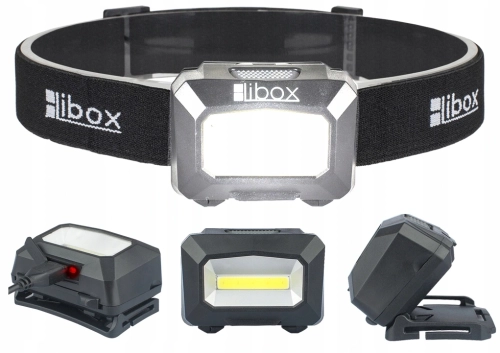Latarka czołowa akumulatorowa COB czołówka LED USB Libox