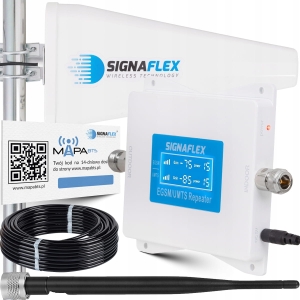 Wzmacniacz zasięgu sygnału GSM 3G 4G 5G 5 zakresów 70 dB anteny mocny