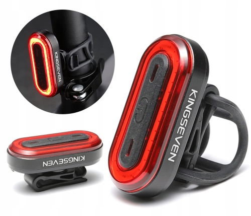Lampka lampa rowerowa tył USB LED COB 50 lm czujnik Stop akumulator