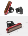 Lampka lampa rowerowa tył USB LED 50 lm kierunkowskaz pilot akumulator