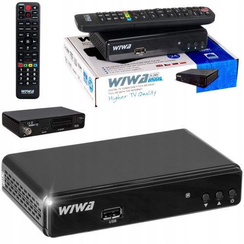 Tuner dekoder TV naziemnej HD DVB-T DVB-T2 H.265 Wiwa Lite