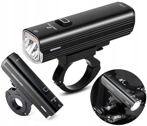 Lampka latarka rowerowa przód LED 1000 lm latarka 4800 mAh Kingseven