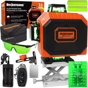 Poziomica laserowa płaszczyznowa samopoziomująca 360° 4Dh Pro PL laser 16 linii 25 m