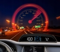 Wyświetlacz projektor HUD LED LCD USB GPS prędkość