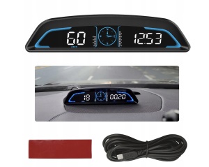 Wyświetlacz projektor HUD LED LCD USB GPS prędkość