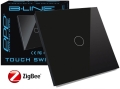 Włącznik dotykowy 1G bez N czarny ZigBee Tuya B-Line