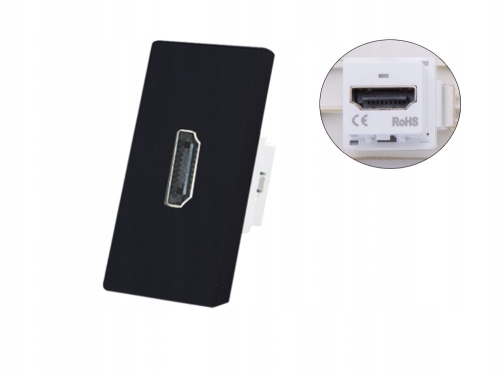 Gniazdo HDMI do ramki czarne B-Line