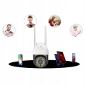 Kamera IP zewnętrzna obrotowa auto śledzenie wodoodporna IP66 pełne 3MPx WiFi Tuya karta SD