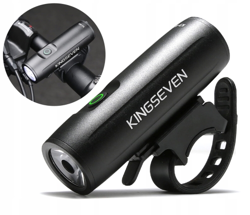 Lampka lampa latarka rowerowa przód LED 400 lm latarka 2000 mAh Kingseven