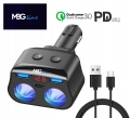 Rozdzielacz gniazda zapalniczki 12-24 V 3x USB QC PD