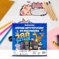 Zestaw do malowania rysowania kredki markery farby + walizka