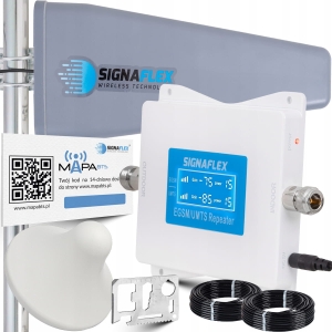 Wzmacniacz zasięgu sygnału GSM 3G 4G 5G 5 zakresów T2 2 anteny