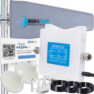 Wzmacniacz zasięgu sygnału GSM 3G 4G 5G 5 zakresów T2 3 anteny