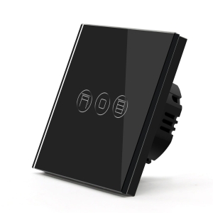 Włącznik rolet dotykowy szklany czarny Tuya Zigbee