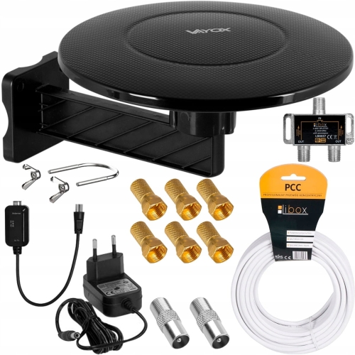 Antena dookólna DVB T2 zestaw 2TV Digital360 Vayox + rozdzielacz