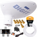 Zestaw antena Telmor Digit Activa DVB-T2 na 2TV 4K biała + rozdzielacz