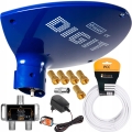 Zestaw antena Telmor Digit Activa DVB-T2 na 2 TV 4K + rozdzielacz