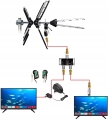 Antena kierunkowa DVB-T2 Combo 4K MUX8 zestaw 2 TV do 140 km Vayox