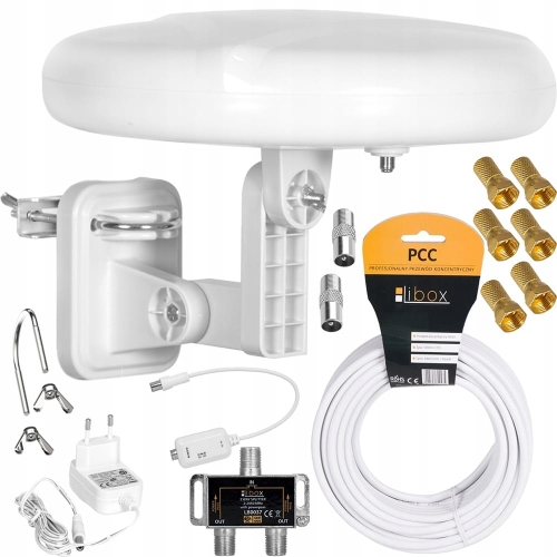 Antena dookólna mocna DVB-T2 Digital360 Combo zestaw 2 TV LTE Vayox