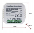 Ściemniacz dimmer 2 obwody dopuszkowy ZigBee Tuya