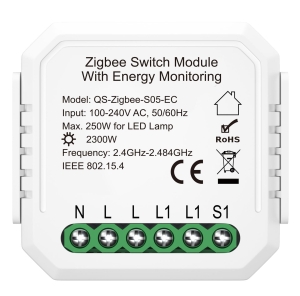 Przekaźnik z pomiarem prądu 10 A 2300 W ZigBee Tuya