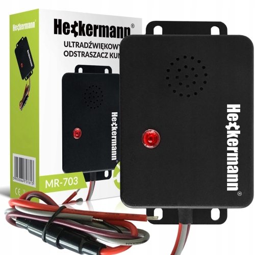 Odstraszacz samochodowy ultradźwiekowy 360° na kuny koty myszy szczury