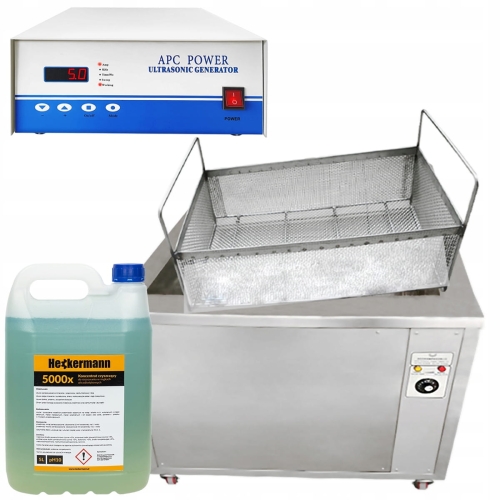 Myjka ultradźwiękowa 99 l generator 1500 W Heckermann + płyn 5 l