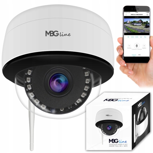 Zewnętrzna kamera IP H265 UHD 5 MPx kopułka WiFi