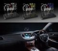 Wyświetlacz projektor HUD LED LCD OBD2 5,5" zegary Blue