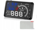 Wyświetlacz projektor HUD LED LCD OBD2 5,5" zegary Blue