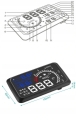 Wyświetlacz projektor HUD LED LCD OBD2 5,5" zegary Blue