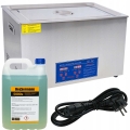 Myjka ultradźwiękowa 480 W wanna 22 l + kosz + płyn 5 l Heckermann