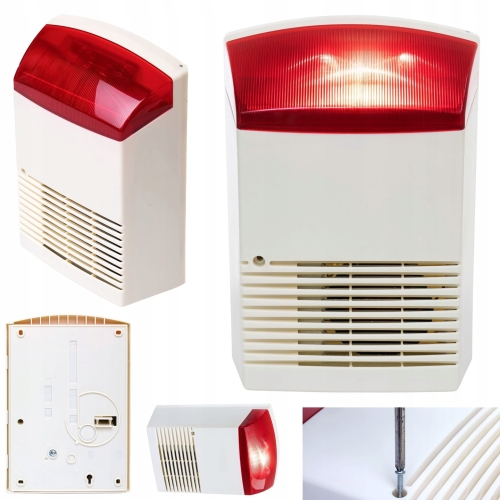 Syrena dźwiękowo-świetlna duża bezprzewodowa