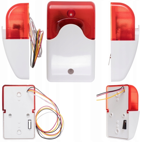 Syrena dźwiękowo-świetlna przewodowa antysabotaż