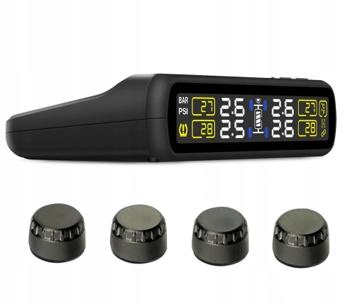 4x TPMS do samochodu czujnik ciśnienia temperatury solar