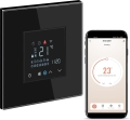 Sterownik ogrzewania termostat podłogowy ZigBee Tuya czarny + szklana ramka