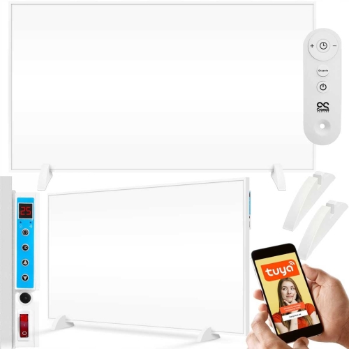 Grzejnik promiennik na podczerwień 720 W WiFi Tuya White