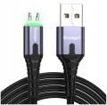 Kabel USB 2,4 A micro USB QC 3.0 2 m LED Essager