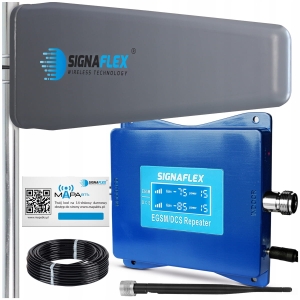 Wzmacniacz zasięgu sygnału GSM DCS 4G LTE T2 anteny