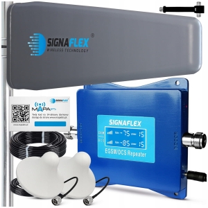 Wzmacniacz zasięgu sygnału GSM DCS 4G LTE anteny T2 2 grzybki