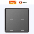 Pilot włącznik Tuya ZigBee 4 obwody 12 scen szary