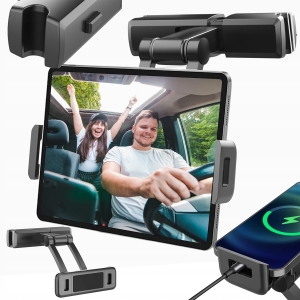 Uchwyt samochodowy na zagłówek na tablet telefon