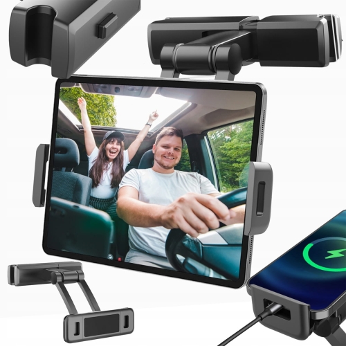 Uchwyt samochodowy na zagłówek na tablet telefon