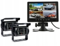 Kamera cofania IR 2x monitor 9" podziałka ekran dzielony na 4