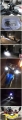 Halogeny motocyklowe lampy reflektory lightbar LED srebrne i czarne wybór