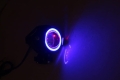 Halogeny motocyklowe Ring LED lampy reflektory U7  kolor czarny lub srebrny wybór 