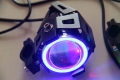 Halogeny motocyklowe Ring LED lampy reflektory U7  kolor czarny lub srebrny wybór 