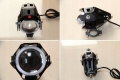 Halogeny motocyklowe Ring LED lampy reflektory U7  kolor czarny lub srebrny wybór 